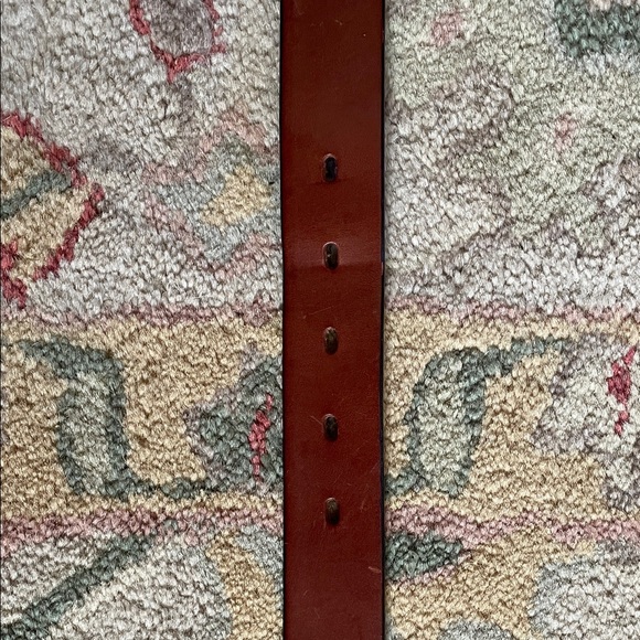 Banana Republic brown/dark tan Leather Belt with Silver Buckle - Picture 3 of 3